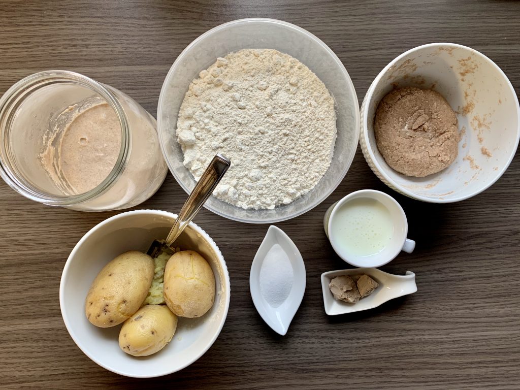 Zutaten Dinkel Kartoffelbrot